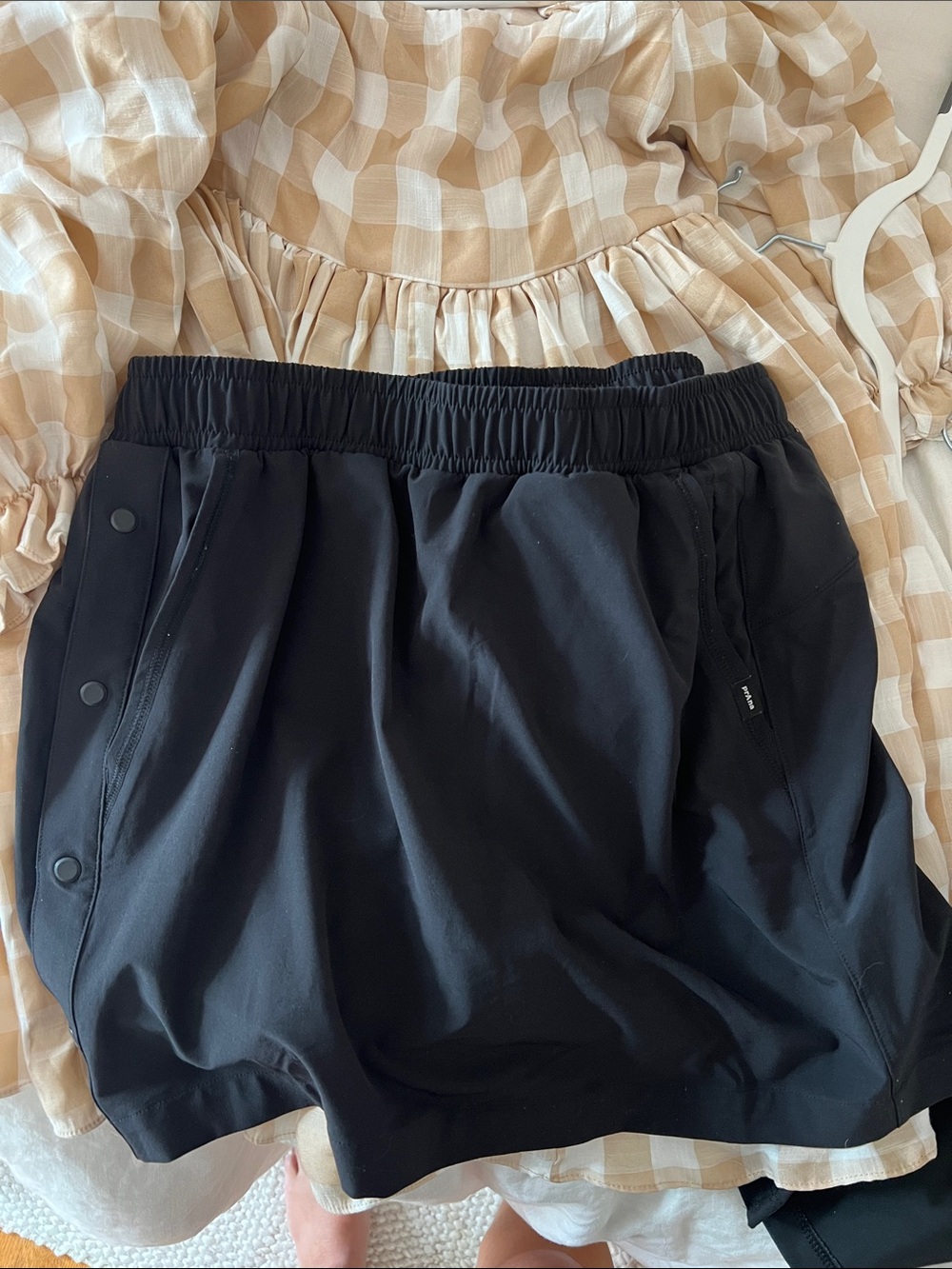 Prana black skirt M shorts liner